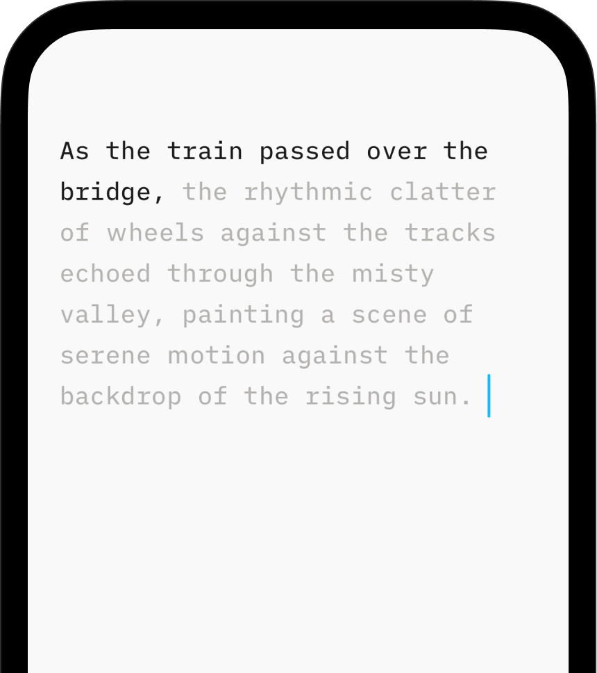 A screenshot of the original text with a newly added section, shown in grey.