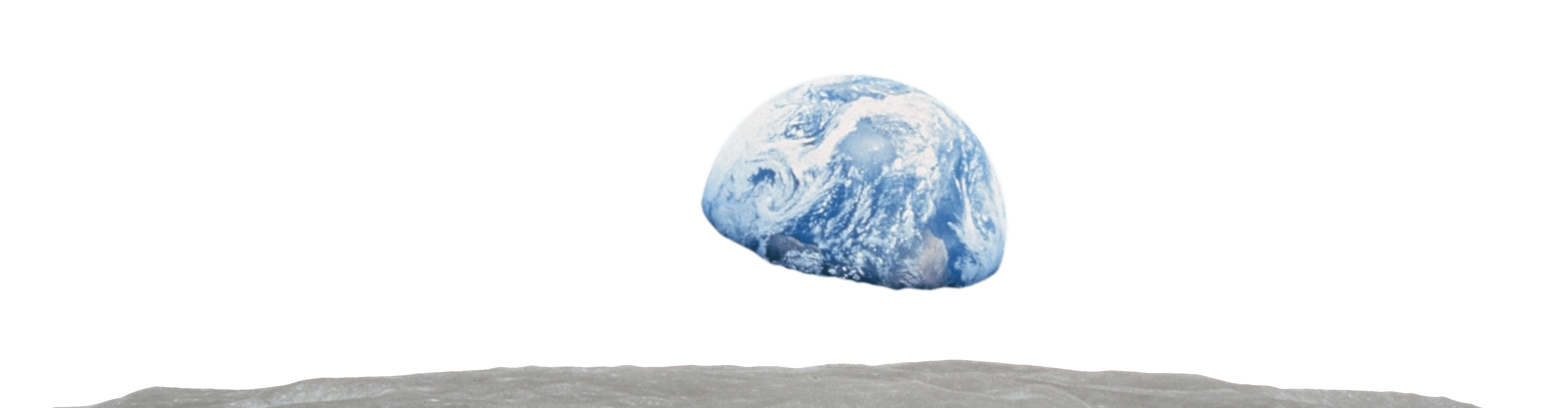 Planet earth from the moon, an iconic image