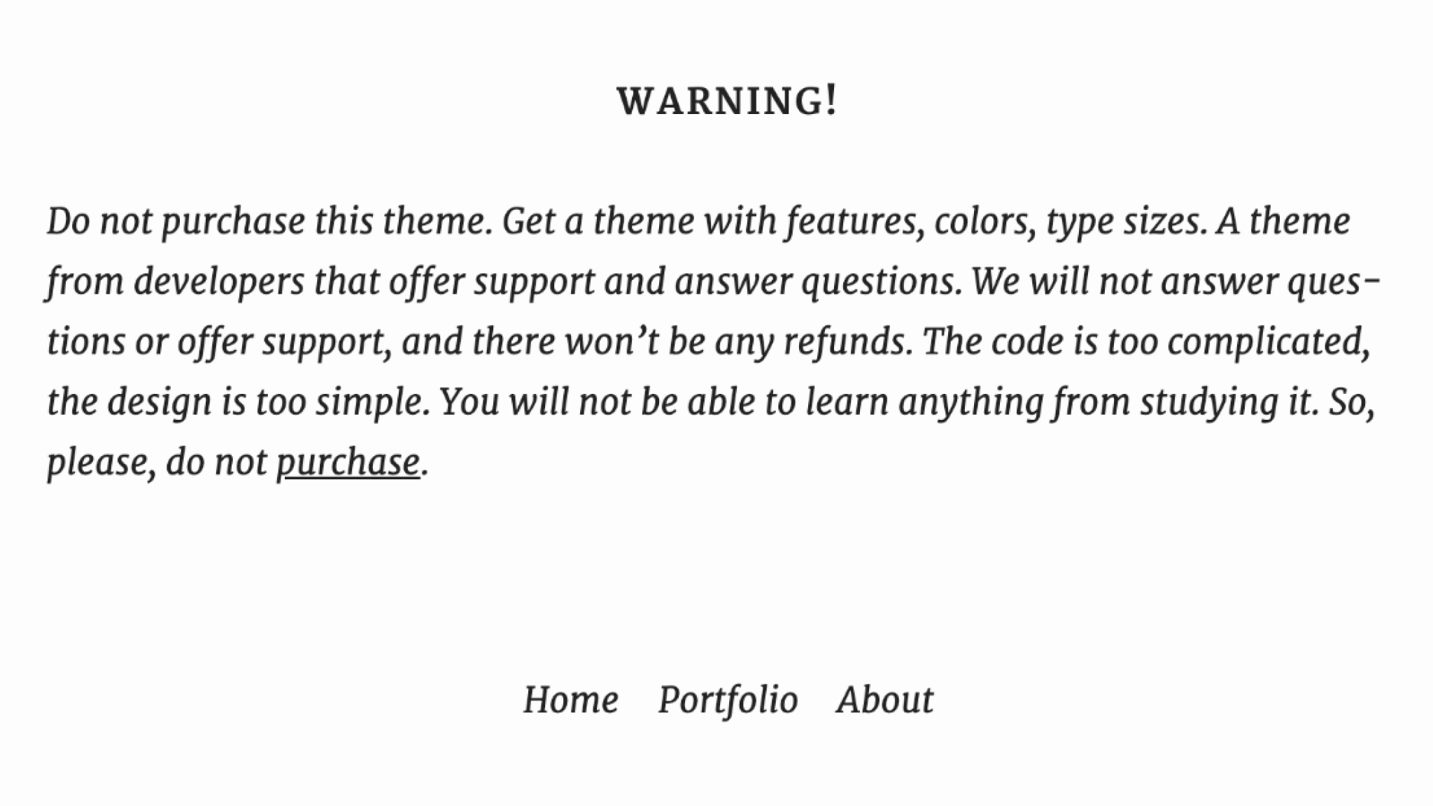 iA4 Warning