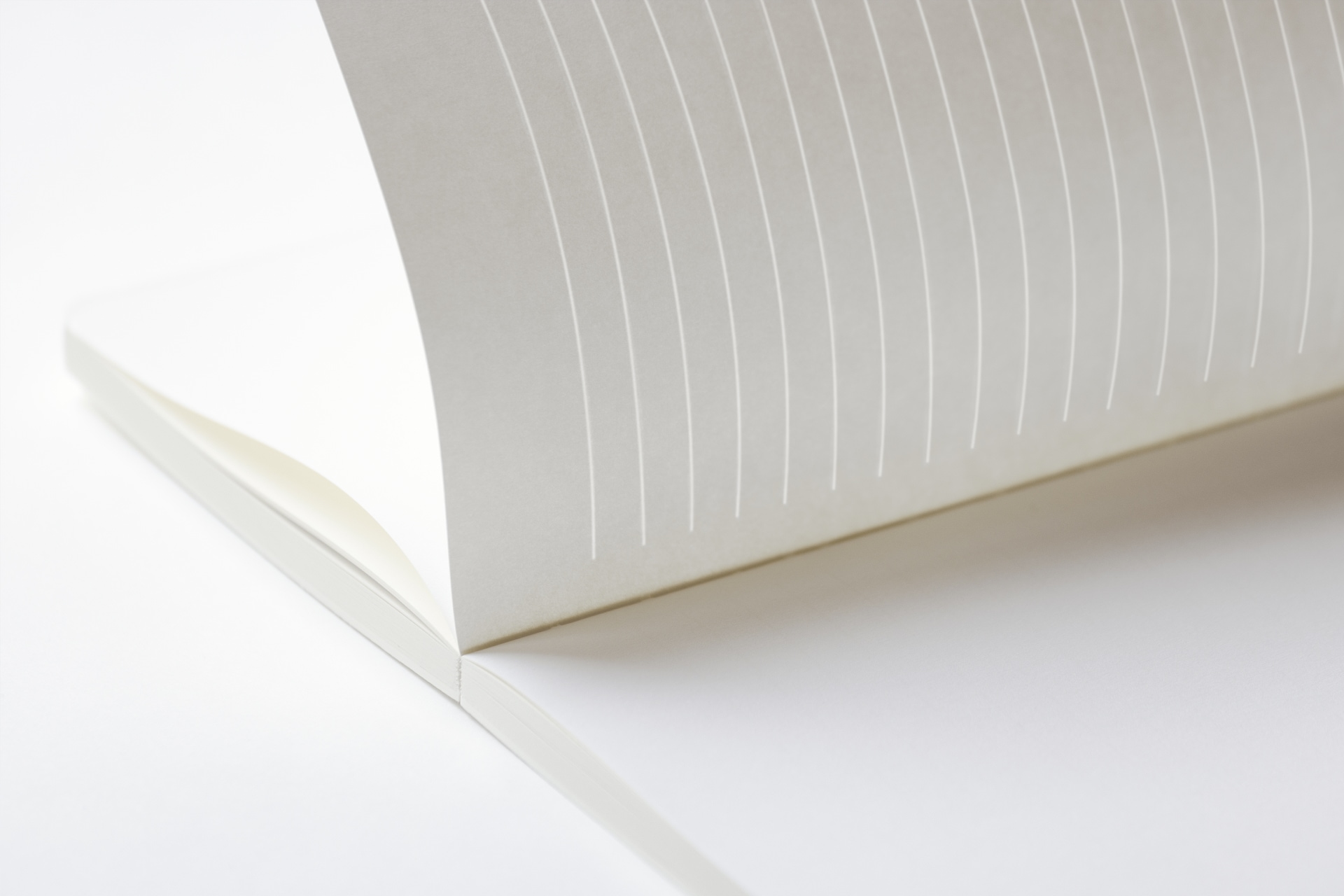 Open Notebook with single raised page